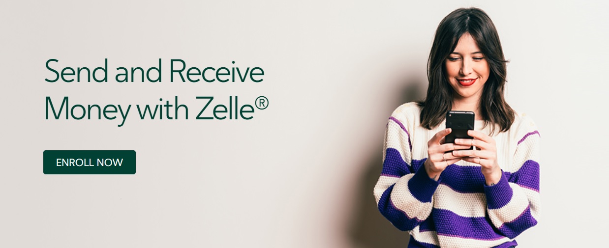 Woman Enrolling in Zelle